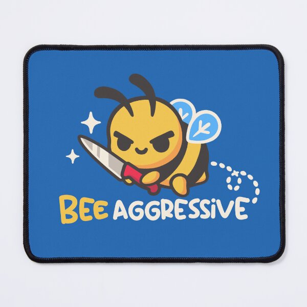 Item preview, Bee aggressive cute kawaii bee with knife designed and sold by NemiMakeit.
