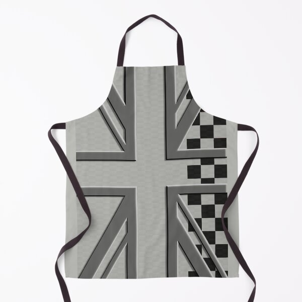 Item preview, White Silver Union Jack Carbon Silver White Black Check Mini Cooper 3D British Flag designed and sold by UnnecessaryLuck.