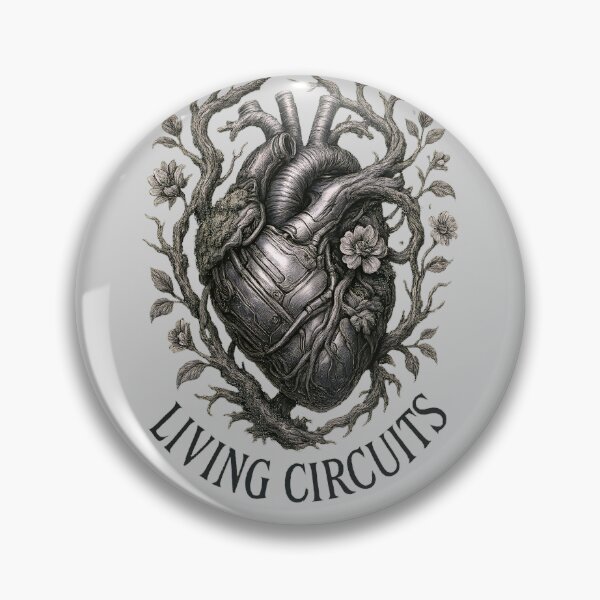 Item preview, Cybernetic Heart with Nature Vines Steampunk Circuit Design designed and sold by Shoot-The-Moon.