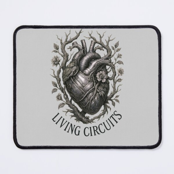 Item preview, Cybernetic Heart with Nature Vines Steampunk Circuit Design designed and sold by Shoot-The-Moon.