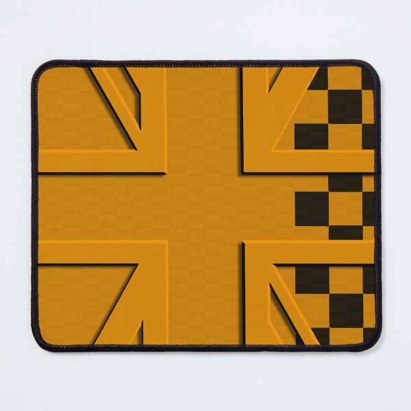 Item preview, Volcanic Orange Union Jack Carbon Orange Black Check Mini Cooper 3D British Flag designed and sold by UnnecessaryLuck.