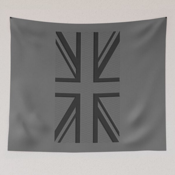 Item preview, Moonwalk Gray Union Jack Carbon Gray Mini Cooper 3D British Flag designed and sold by UnnecessaryLuck.