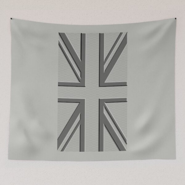 Item preview, White Silver Union Jack Carbon Silver White Mini Cooper 3D British Flag designed and sold by UnnecessaryLuck.