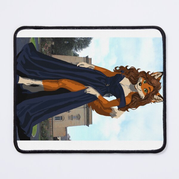 Item preview, Foxy Rocking Dark Blue Shoulder-less Dress with Slit designed and sold by KlakkDrawsStuff.