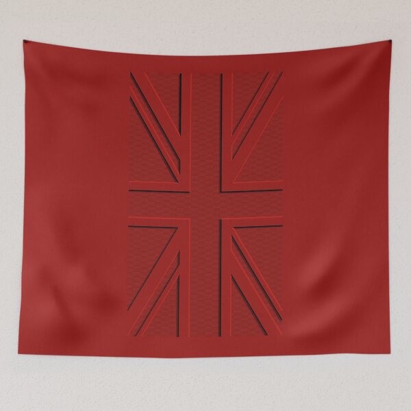 Item preview, Chili Red Union Jack Carbon Red Mini Cooper 3D British Flag designed and sold by UnnecessaryLuck.