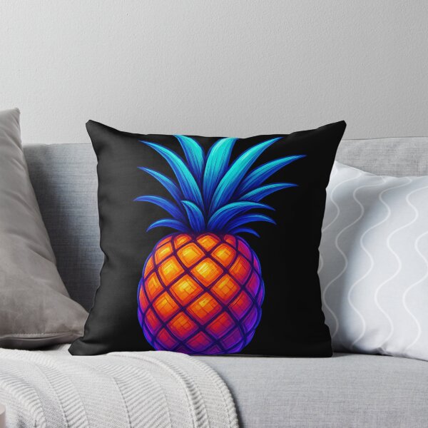 Item preview, Vibrant Pineapple – Neon Pop Art Fruit with Electric Colors designed and sold by Inspired by CarMa.