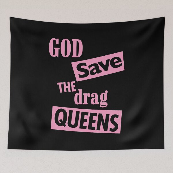Aperçu de l'œuvre God save the DRAG Queens - dusty pink créée et vendue par Thelittlelord.