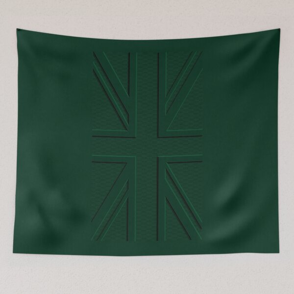 Item preview, British Racing Green Union Jack Carbon Green Mini Cooper 3D Flag designed and sold by UnnecessaryLuck.