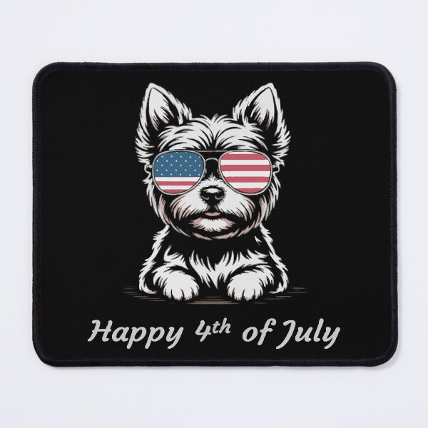 Item preview, Happy 4th of July – Funny Patriotic Dog designed and sold by The Real Life Symphony.