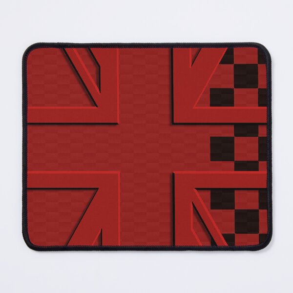 Item preview, Chili Red Union Jack Carbon Black Red Check Mini Cooper 3D British Flag designed and sold by UnnecessaryLuck.