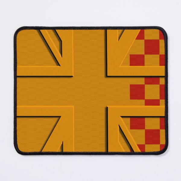 Item preview, Volcanic Orange Union Jack Carbon Orange Red Checkered Mini Cooper 3D British Flag designed and sold by UnnecessaryLuck.