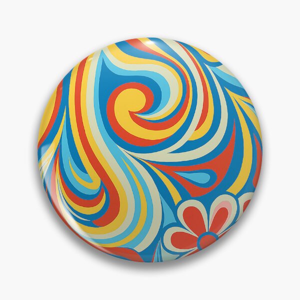 Item preview, Groovy Psychedelic Floral Swirl – 70s Retro Pop Art Pattern designed and sold by weirdfishes123.