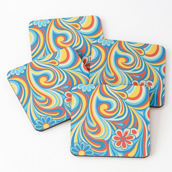 Item preview, Groovy Psychedelic Floral Swirl – 70s Retro Pop Art Pattern designed and sold by weirdfishes123.