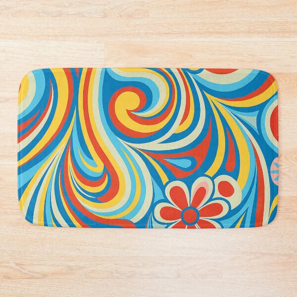 Item preview, Groovy Psychedelic Floral Swirl – 70s Retro Pop Art Pattern designed and sold by weirdfishes123.