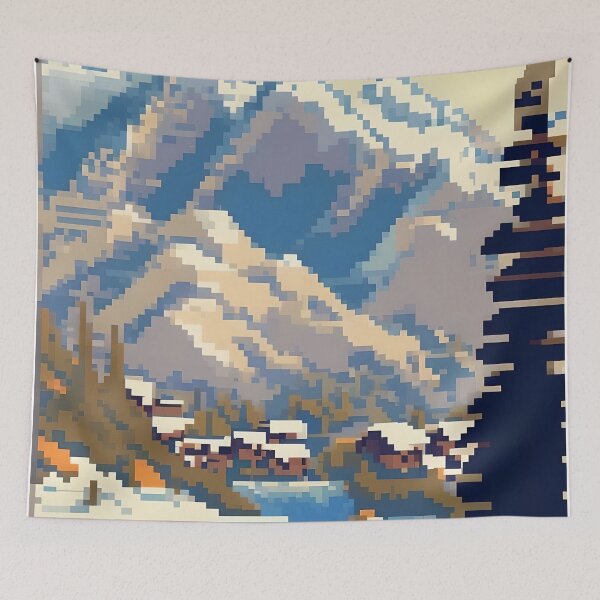 Artikelvorschau, Retro Französische Alpen Abstrakte Kunst entworfen und verkauft von Esterlane.