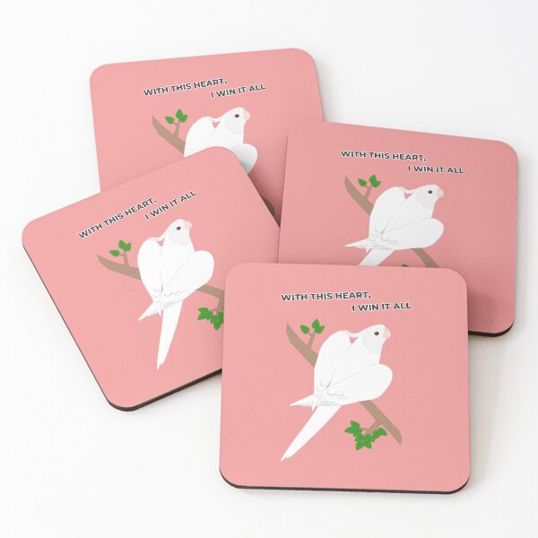 Item preview, Albino Cockatiel in a Heart Pose – Elegant White Parrot Illustration designed and sold by Birbosaurus.