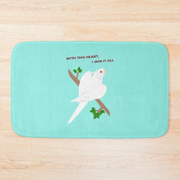 Item preview, Albino Cockatiel in a Heart Pose – Elegant White Parrot Illustration designed and sold by Birbosaurus.