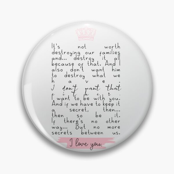 Item preview, If we have to keep it a secret, then... then so be it. If there's no other way… But no more secrets between us. | young royals designed and sold by Pinu92.