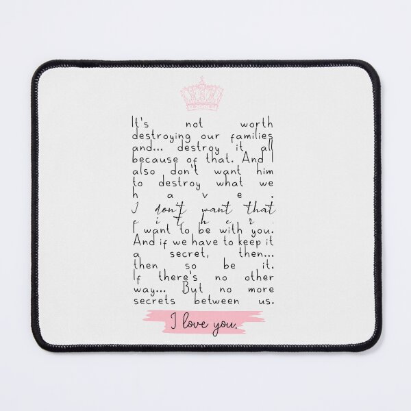 Item preview, If we have to keep it a secret, then... then so be it. If there's no other way… But no more secrets between us. | young royals designed and sold by Pinu92.