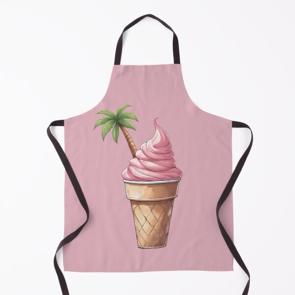 Item preview, Pink soft ice cream with palm tree designed and sold by angel-cat-22.