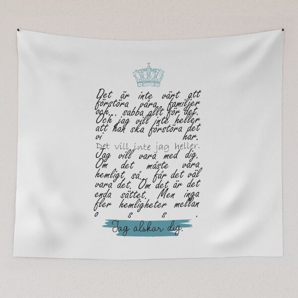 Item preview, Om det måste vara hemligt, så... får det väl vara det. Om det är det enda sättet. Men inga fler hemligheter mellan oss. Jag älskar dig. | young royals designed and sold by Pinu92.