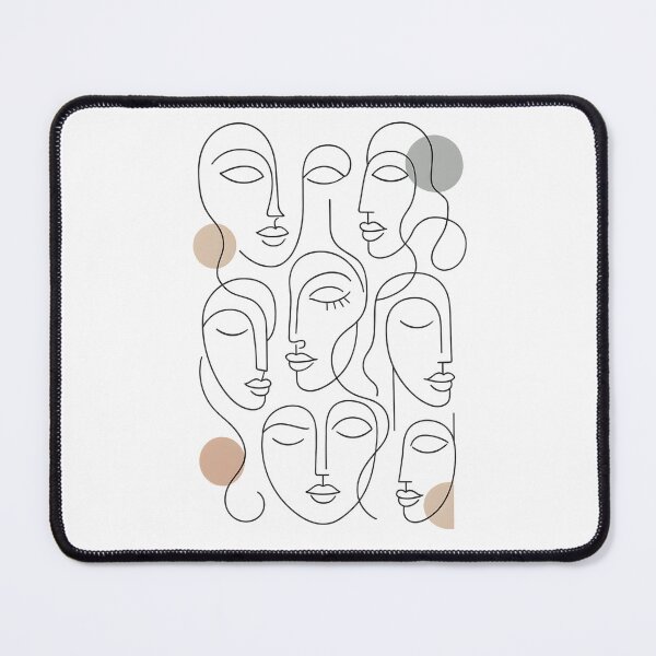 Item preview, Minimalist Abstract Faces Line Art Design designed and sold by PrintandJoy.