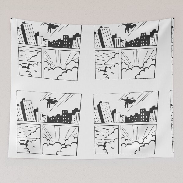 Item preview,  “Superhero in an Epic Comic Strip” designed and sold by ART ATTACK ZONE.