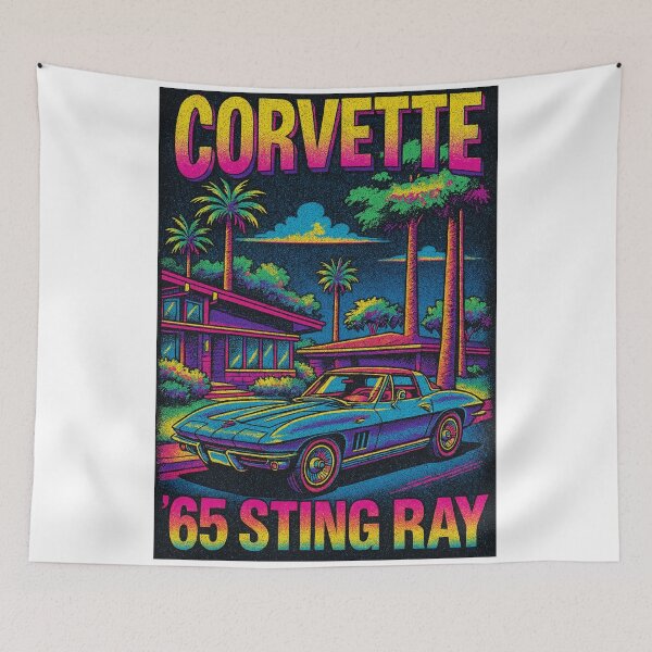 Item preview, Retro Neon Corvette ’65 Sting Ray designed and sold by Thogan0416.