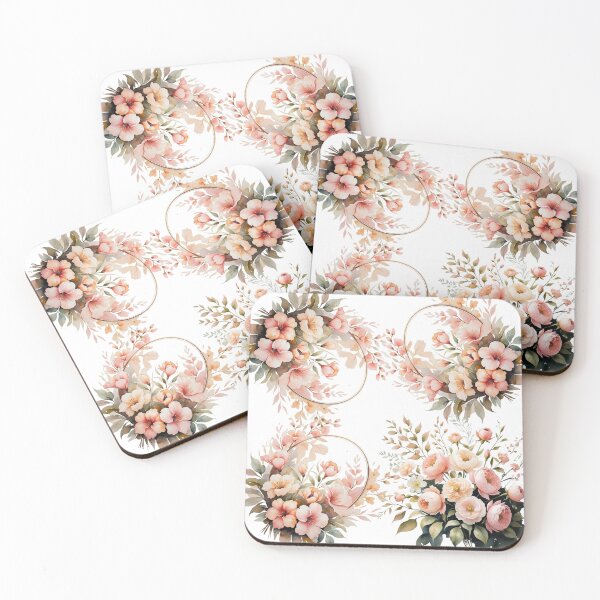 Artikelvorschau, Eleganter Blumenstrauß – Aquarell rosa Blumen und Grün entworfen und verkauft von STmez Design.