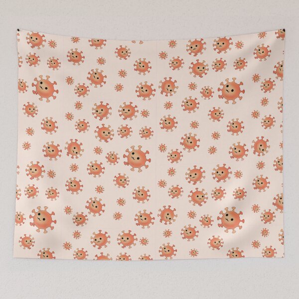 Item preview, Cute Virus Pattern designed and sold by MicroMarket.