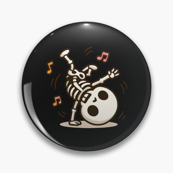 Item preview, Chibi Skeleton Breakdancing – Cute Kawaii Disco Dance Art designed and sold by ColorSplash123.