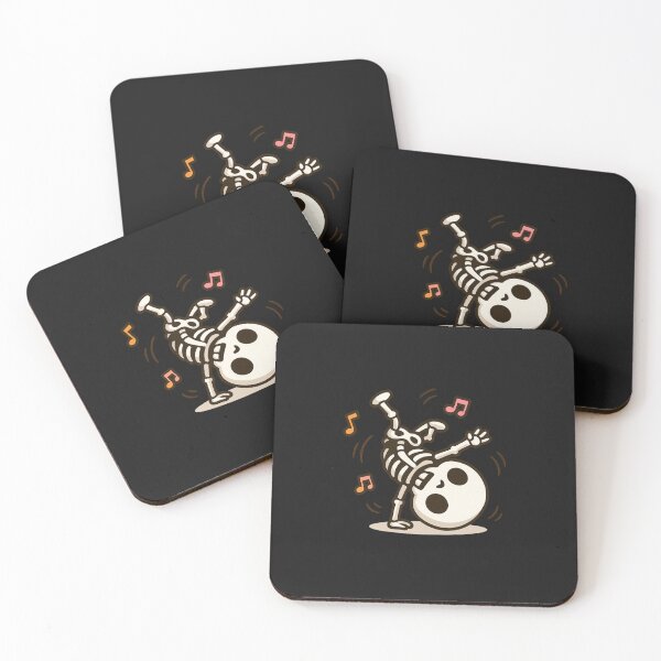 Item preview, Chibi Skeleton Breakdancing – Cute Kawaii Disco Dance Art designed and sold by ColorSplash123.