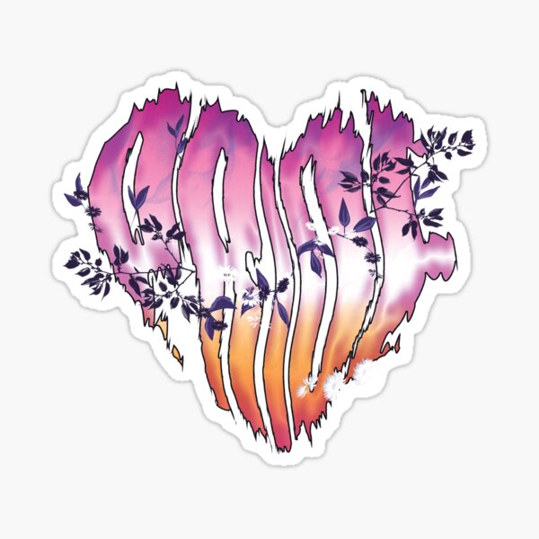 Item preview, Vibrant Lesbian Pride Heart Floral designed and sold by ArinkaDzu-shop.