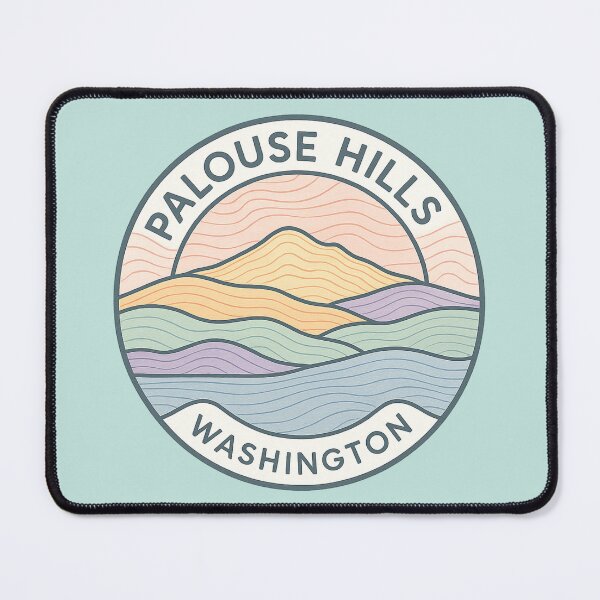 Item preview, Washington State Patch Collection | Methow Valley, Mount Rainier, Mt. Baker, Palouse Hills, San Juan Islands | Soft Pastel Topo Line Art | Circular Retro Design designed and sold by Dream Circuit .