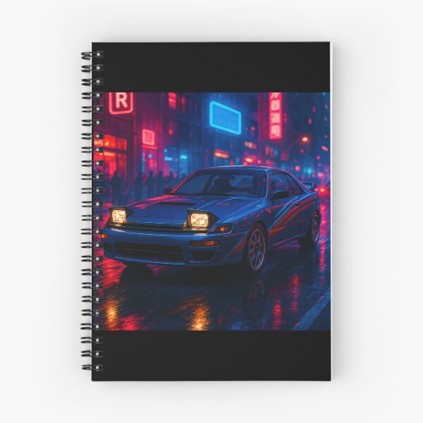 Item preview, Classic Rally Car Surrounded By Vibrant Downtown Nightlife designed and sold by RevUpDesign.