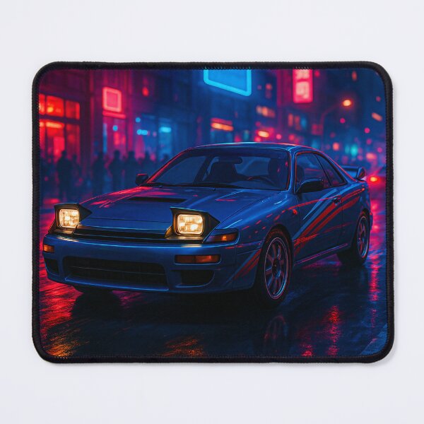Item preview, Classic Rally Car Surrounded By Vibrant Downtown Nightlife designed and sold by RevUpDesign.