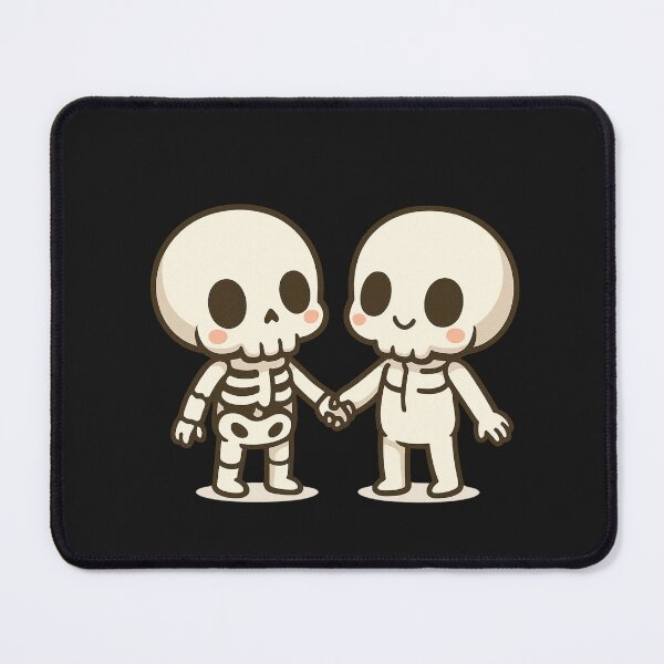 Item preview, Chibi Skeleton Couple – Cute Romantic Kawaii Love Design designed and sold by ColorSplash123.