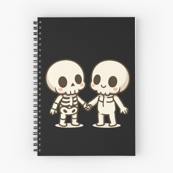 Item preview, Chibi Skeleton Couple – Cute Romantic Kawaii Love Design designed and sold by ColorSplash123.