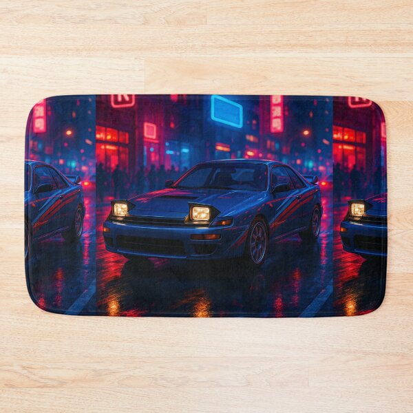 Item preview, Classic Rally Car Surrounded By Vibrant Downtown Nightlife designed and sold by RevUpDesign.