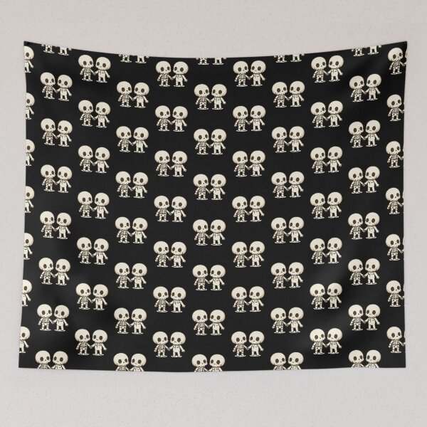 Item preview, Chibi Skeleton Couple – Cute Romantic Kawaii Love Design designed and sold by ColorSplash123.