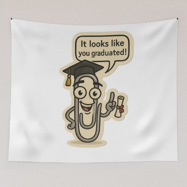 Item preview, Paperclip Graduation Art designed and sold by Trendy Sticker & Merch Collection - Express Yourself.