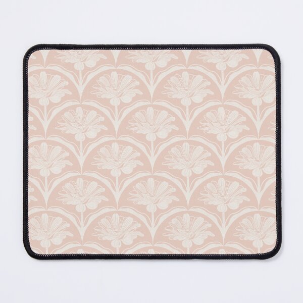 Item preview, Floral Scallop Block Print Pattern - Romance & Ibis White  designed and sold by chrisdembinski.