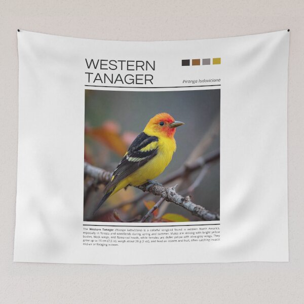 Item preview, Western Tanager designed and sold by StudioRedKoala.