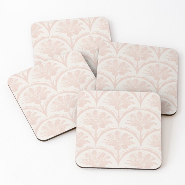 Item preview, Floral Scallop Block Print Pattern - Ibis White & Romance designed and sold by chrisdembinski.