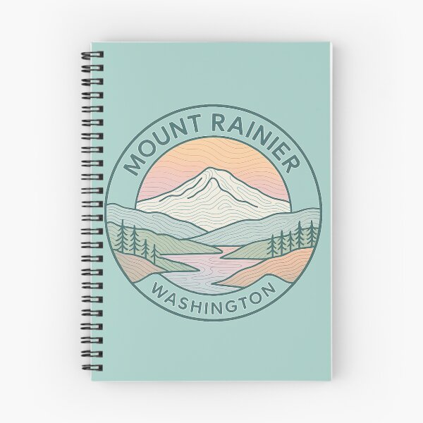 Item preview, Washington State Patch Collection | Methow Valley, Mount Rainier, Mt. Baker, Palouse Hills, San Juan Islands | Soft Pastel Topo Line Art | Circular Retro Design designed and sold by Dream Circuit .