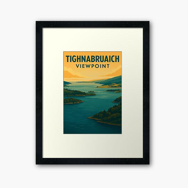 Item preview, Tighnabruaich Viewpoint – Retro Travel Poster | Vintage Scotland Wall Art designed and sold by Soul of Alba.