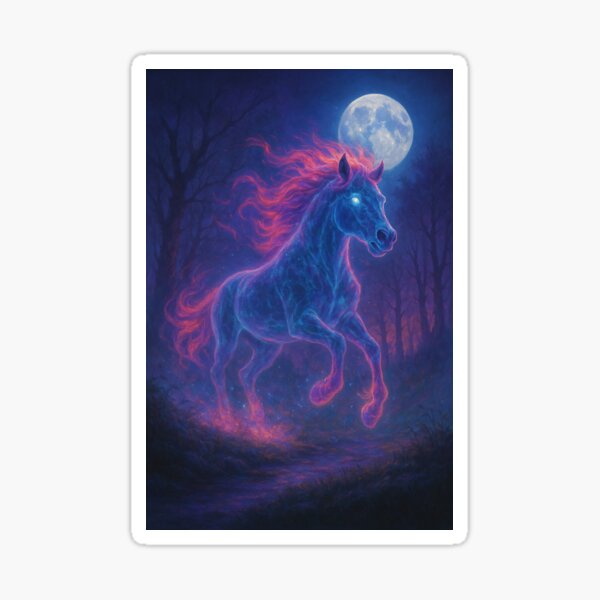 Item preview, Spectral Horse – Moonlight Run in Enchanted Forest designed and sold by PixelPunx.