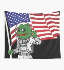 Pepe the Frog US Space Force Kekistan Rare Astronaut Pepe United States MAGA HIGH QUALITY Wall Tapestry