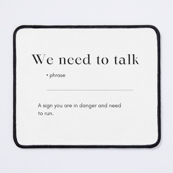 Item preview, we need to talk definition designed and sold by Anisha Vaz.
