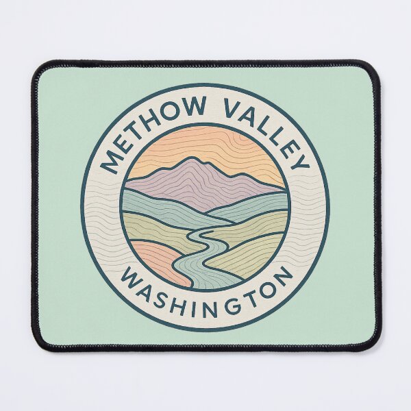 Item preview, Washington State Patch Collection | Methow Valley, Mount Rainier, Mt. Baker, Palouse Hills, San Juan Islands | Soft Pastel Topo Line Art | Circular Retro Design designed and sold by Dream Circuit .